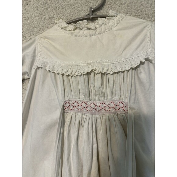 Stunning Antique Baby~Dress~Gown Christening Baptism Flower Girl Embroidery Lace - Picture 3 of 13